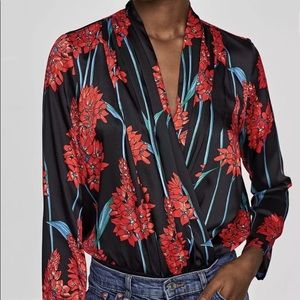 Floral bodysuit blouse by Zara - DIFFICULT TO FIND